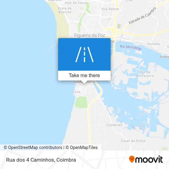Rua dos 4 Caminhos map