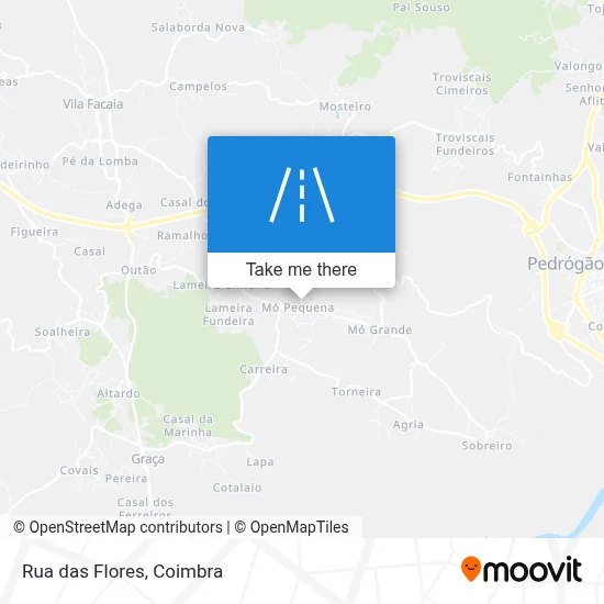 Rua das Flores map
