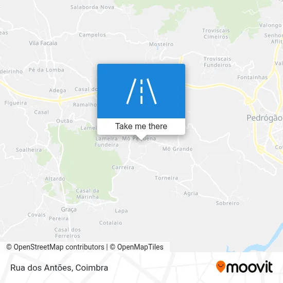 Rua dos Antões map