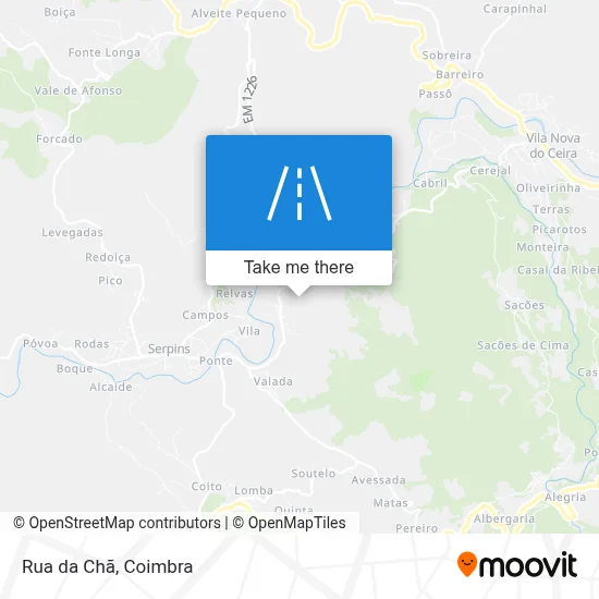 Rua da Chã map
