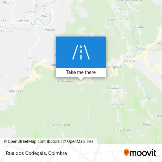 Rua dos Codeçais map