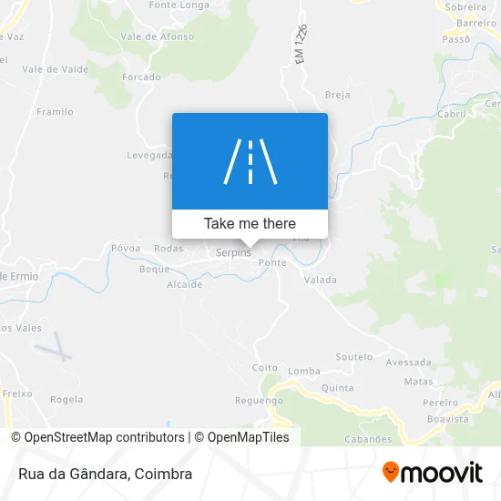 Rua da Gândara map