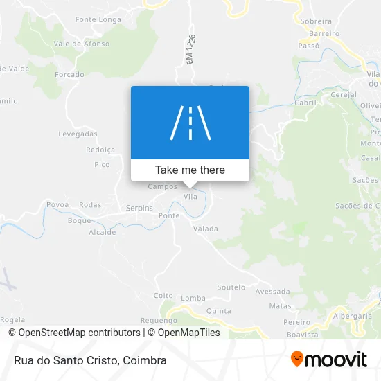 Rua do Santo Cristo map