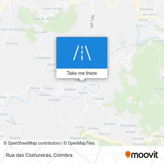 Rua das Costureiras map