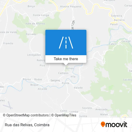 Rua das Relvas map