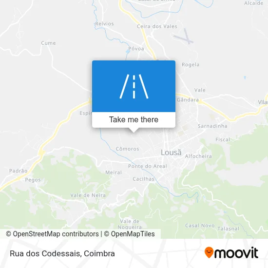 Rua dos Codessais map
