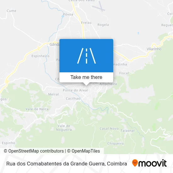 Rua dos Comabatentes da Grande Guerra map