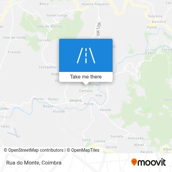 Rua do Monte map