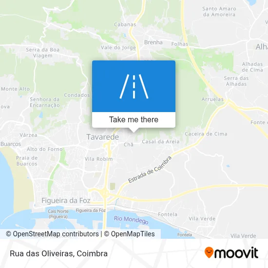 Rua das Oliveiras map