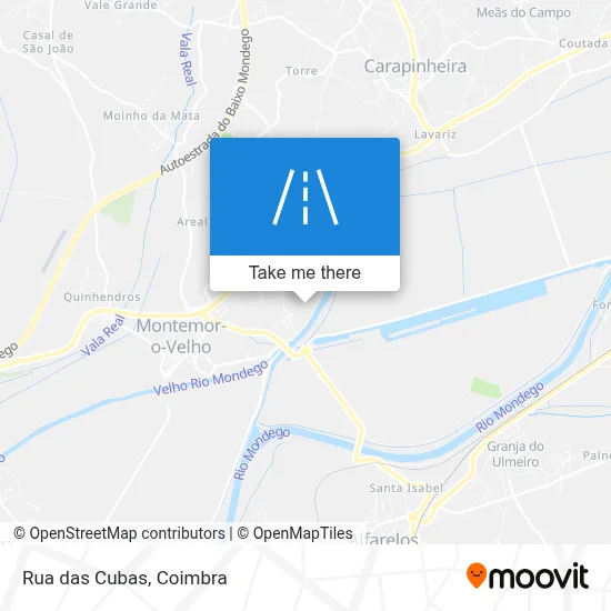 Rua das Cubas map