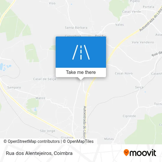 Rua dos Alentejeiros map