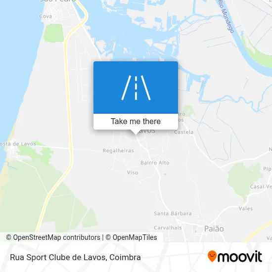 Rua Sport Clube de Lavos map