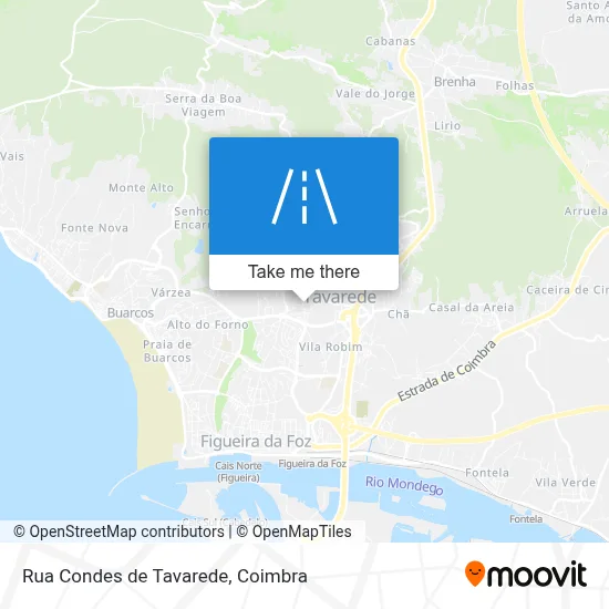 Rua Condes de Tavarede map