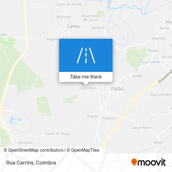 Rua Carrins map