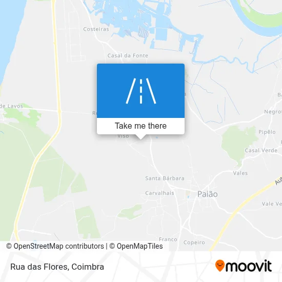 Rua das Flores map