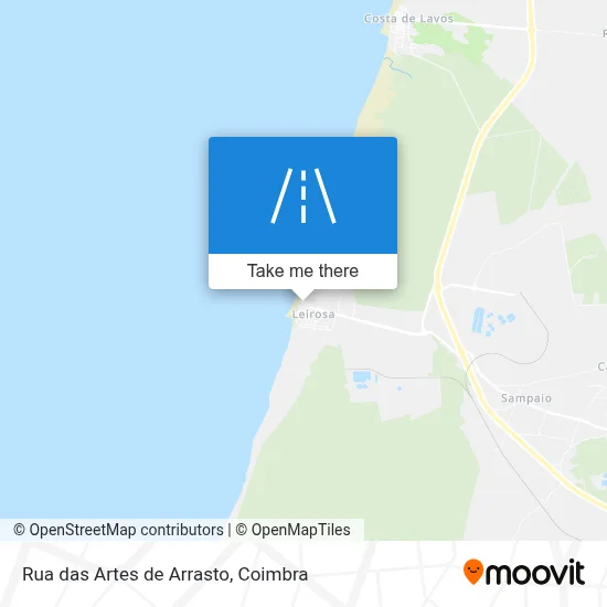 Rua das Artes de Arrasto map