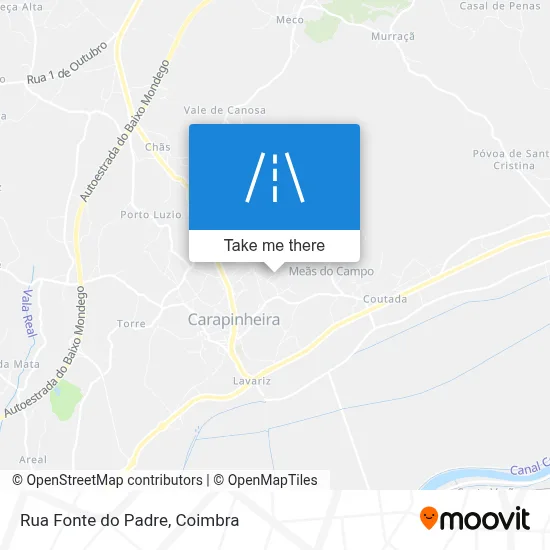 Rua Fonte do Padre map