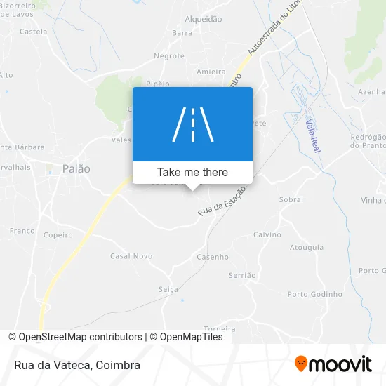Rua da Vateca map