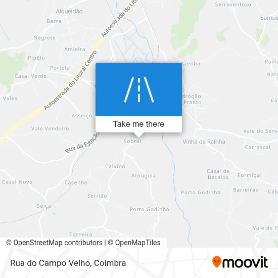 Rua do Campo Velho map