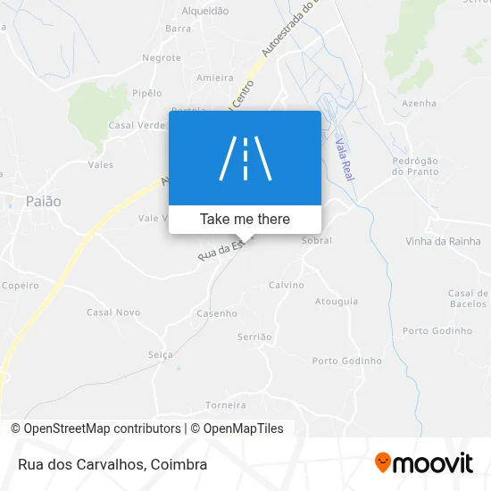 Rua dos Carvalhos map