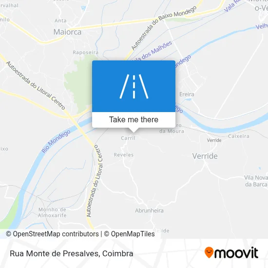 Rua Monte de Presalves map