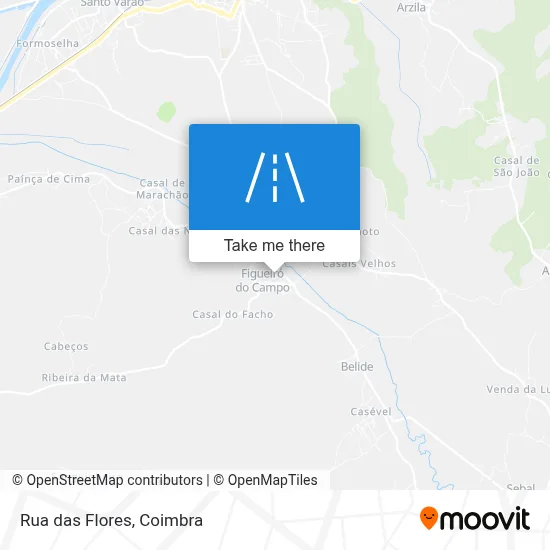 Rua das Flores map
