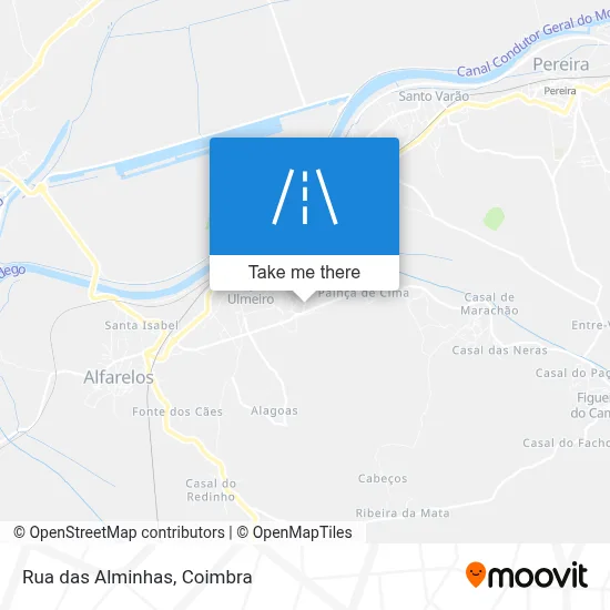 Rua das Alminhas map