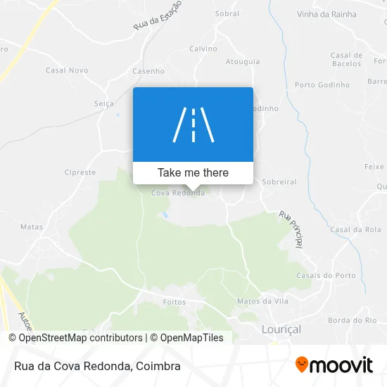 Rua da Cova Redonda map