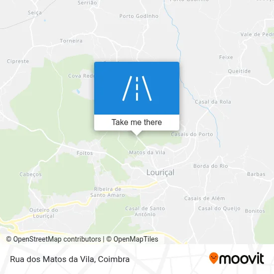 Rua dos Matos da Vila map