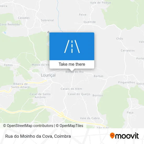 Rua do Moinho da Cova map