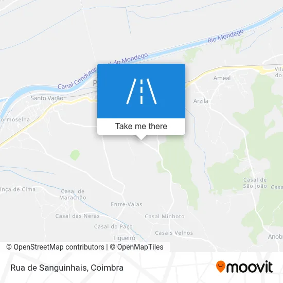 Rua de Sanguinhais map