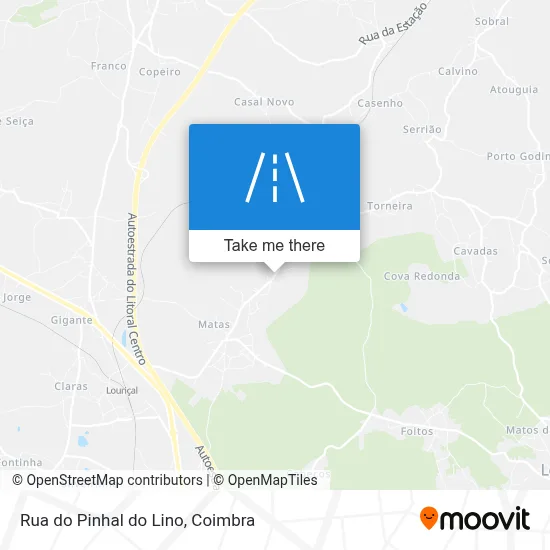 Rua do Pinhal do Lino map