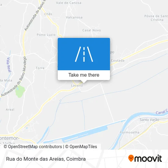 Rua do Monte das Areias map