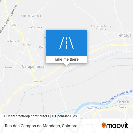 Rua dos Campos do Mondego map
