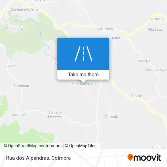 Rua dos Alpendras map