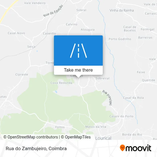 Rua do Zambujeiro map