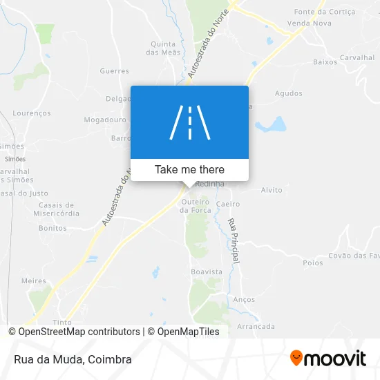 Rua da Muda map