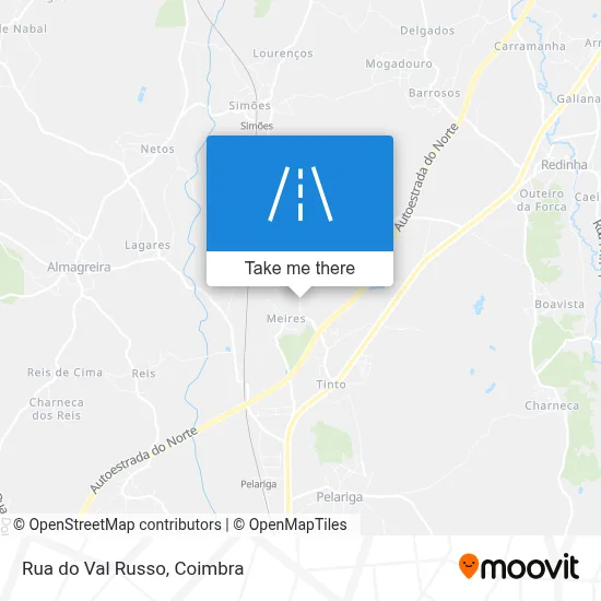 Rua do Val Russo map