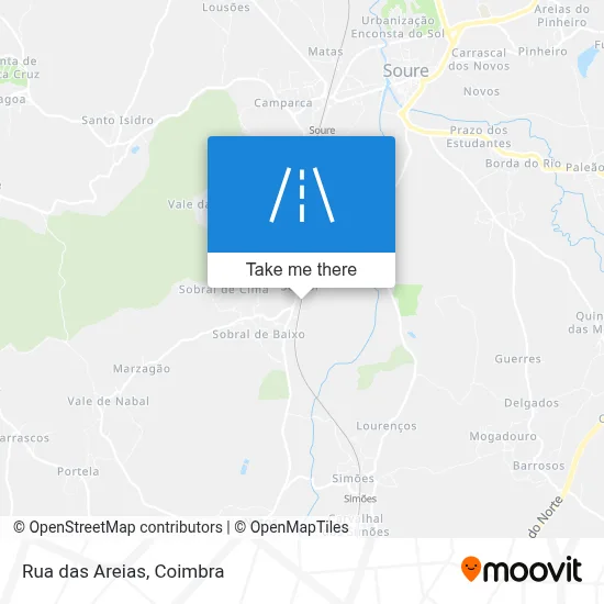 Rua das Areias map