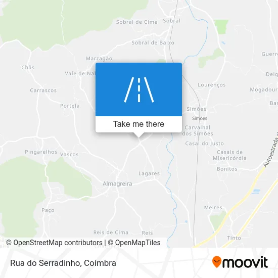 Rua do Serradinho map