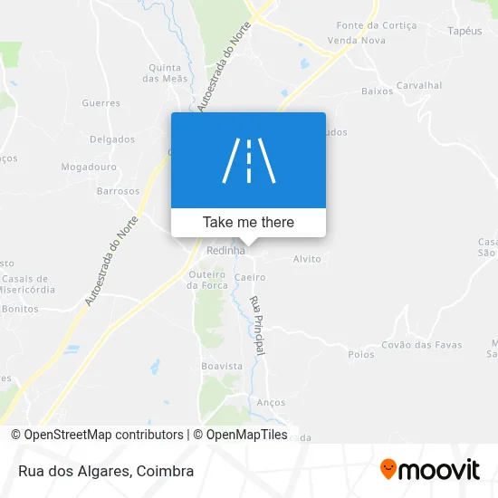 Rua dos Algares map