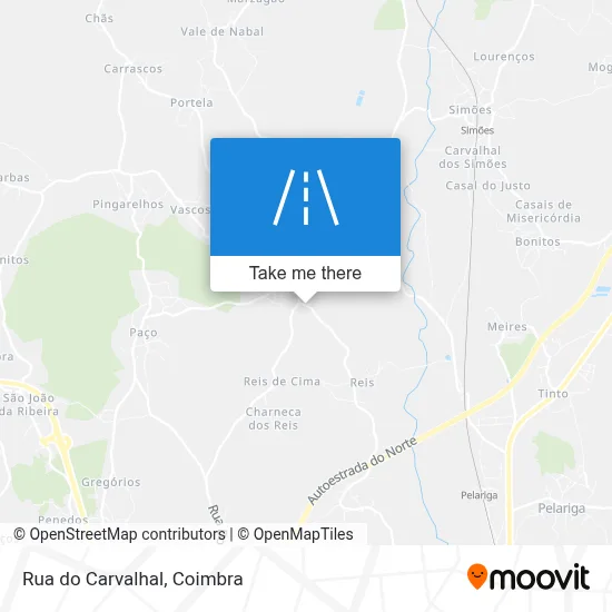 Rua do Carvalhal map
