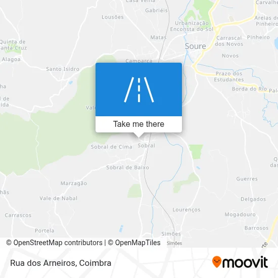 Rua dos Arneiros map