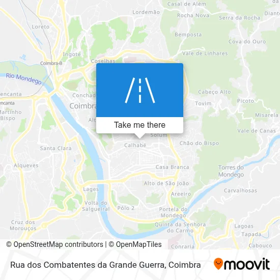 Rua dos Combatentes da Grande Guerra map