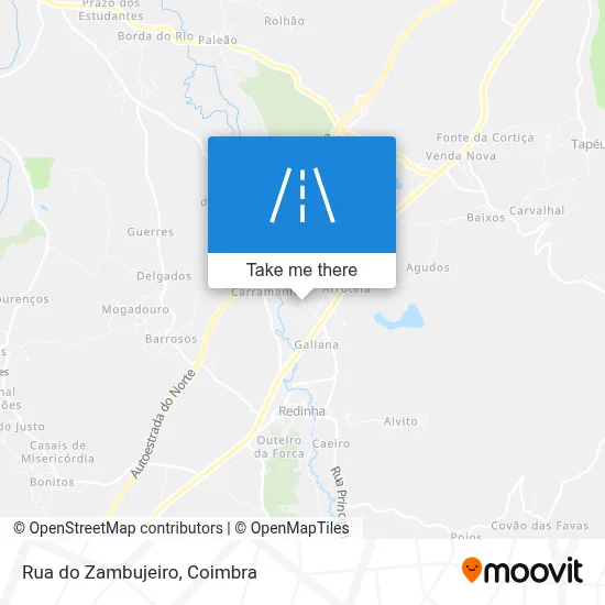 Rua do Zambujeiro map