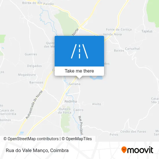 Rua do Vale Manço map