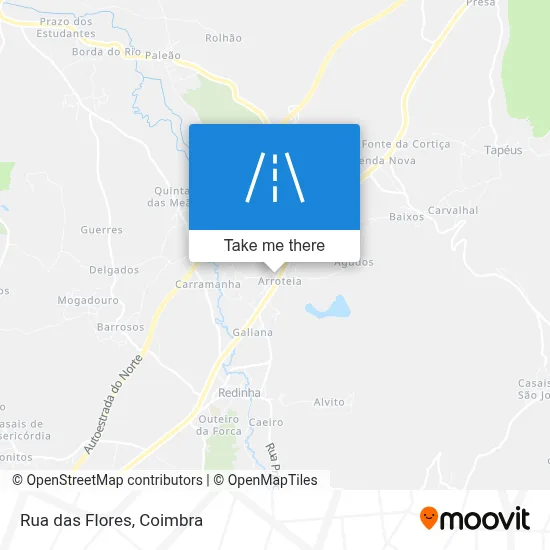 Rua das Flores map