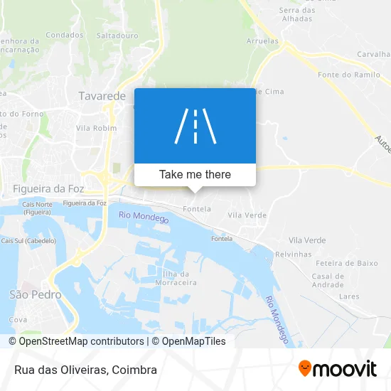 Rua das Oliveiras map