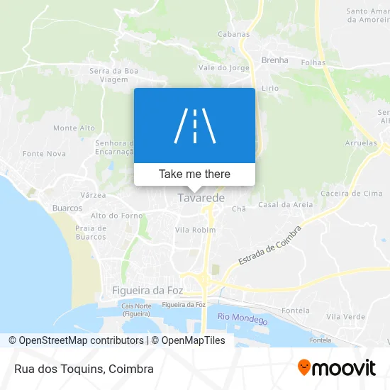 Rua dos Toquins map