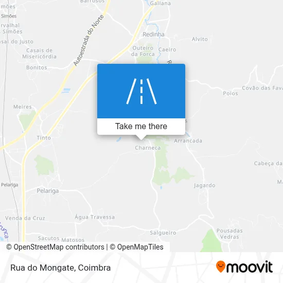 Rua do Mongate map